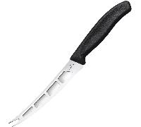 Victorinox Swiss Classic, coltello da burro con lama seghettata, lavabile in lavastoviglie, nero