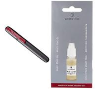Victorinox, affilatrice doppia, legno, nero/rosso, misura unica &, olio protettivo anti-corrosione per coltellini svizzeri, conforme allo standard NSF-H1