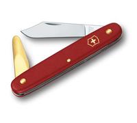 Victorinox Budding Knife 2 Coltello da Innesto Professionale con Alza Zolla | Lama appuntita in acciaio inox e alza zolla in ottone per vivai e giardinaggio, manico in nylon rosso, Prodotto in Svizzera