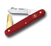 Victorinox Budding Knife Combi 2 Coltello da Innesto Giardinaggio, Rosso | Coltello professionale per vivai con lama appuntita e alza zolla in ottone, ideale per botanica e fiori. Prodotto in Svizzera
