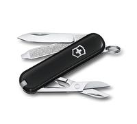 Victorinox, Classic SD, Coltellino Svizzero, Originale, Multiuso, Campeggio, 7 Funzioni, Lama, piccola, Lima per unghie, Nero