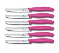 Victorinox Classic Set di 6 coltelli da Pomodoro, Polipropilene, Rosa, Taglia Unica
