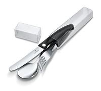 Victorinox Swiss Classic, set di posate composto da un coltello, una forchetta e un cucchiaio in acciaio inox, nero