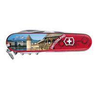 Victorinox Climber Coltellino Svizzero Multiuso per Escursioni, 14 Funzioni | Coltello da tasca ideale per arrampicata con forbici, gancio e lama grande. Compatto, 14 funzioni, rosso, Prodotto in