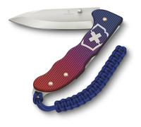 Victorinox Coltellino Svizzero Hunter Evoke Alox, Coltello Ripiegabile, Outdoor, 5 Funzioni incl. Lama da 10 cm e Cordino in Paracord, Rosso/Blu