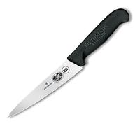 Victorinox Coltello da cucina Fibrox, coltello trinciante, bordo normale diritto, nero