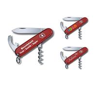 Victorinox Coltello da Tasca Cameriere con Richiesta Stampa Auf der Conchiglia I Regalo per Uomini Donne I per Compleanno I Svizzero Personalizzato con 9 Funzioni 0.3303 - Rosso, 84x23x12mm