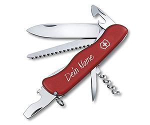 Victorinox Coltello da Tasca Forester con Richiesta Stampa Auf der Conchiglia I Regalo per Uomini Donne I per Compleanno I Svizzero Personalizzato con 12 Funzioni 0.8363 - Rosso, 111 x 31 x 18.5 mm
