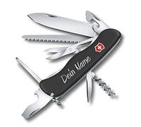 Victorinox Coltello da Tasca Outrider Con Richiesta Stampa Auf Der Conchiglia I Regalo Per Uomini Donne I Per Compleanno I Svizzero Personalizzato Con 14 Funzioni 0.8513 - Nero, 111 x 31 x 21.5 mm