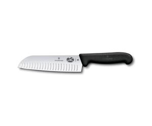 Victorinox Coltello Santoku Alveolato Lama 17 Cm Manico Fibrox Nero