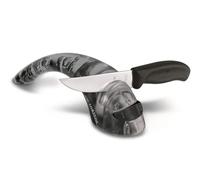 Victorinox, coltello universale, affilalama, con rulli in ceramica, 2 livelli, prelevigatura, levigatura fine, prodotto in Svizzera, colore nero