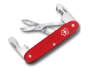Victorinox Companion Slim Alox, Multiuso, Tascabile, 6 Funzioni, in orbici, Strumento per apertura pacchi, Cacciavite, Swiss Made, Rosso