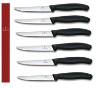 Victorinox: confezione 6 coltelli bistecca a punta con FILO LISCIO 6.7203.6