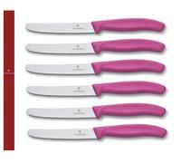 Victorinox: confezione 6 coltelli tavola fuxia filo dentato 6.7826 L115
