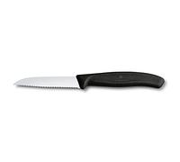 VICTORINOX CUCHILLO para Verdura, con Sierra, 8 CM Negro