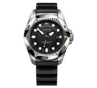 Victorinox Dive Pro Quartz Men's Watch - Stainless Steel Case, Black Dial, Black Rubber Strap