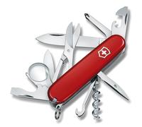Victorinox Explorer Swiss Army Knife - Coltello Multiuso 16 Funzioni, Rosso | Ideale per campeggio ed escursioni con lente d'ingrandimento, forbici e cacciavite Phillips. 91 mm. Prodotto in Svizzera