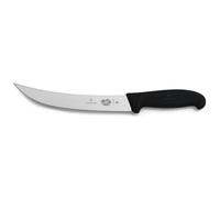 Victorinox Fibrox, Coltello da Macello, Coltello Trinciante lungo per i pezzi di Carne più spessi, 20 cm, Lama Ricurva, Affilato, Acciaio Inossidabile, Nero