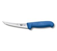 Victorinox Fibrox Coltello disossatore, coltello da cucina affilato per carne e pesce, 12 cm, lama curva, sottile, manico colorato HACCP, antiscivolo, blu