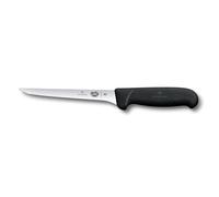 Victorinox Fibrox, Coltello per disossare, Coltello da Cucina Affilato, per Carne e Pollame, 15 cm, Lama Dritta, Rigido, Acciaio Inossidabile, Nero