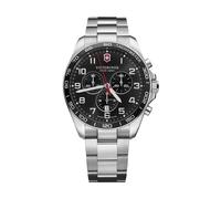 Victorinox Fieldforce Classic Chrono Men's Watch V241899 - Black Dial, Stainless Steel Bracelet