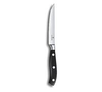 Victorinox Grand Maître, coltello da bistecca professionale, lama extra affilata, affilatura diritta, 12 cm, manico in plastica, acciaio inossidabile, nero