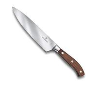 Victorinox Grand Maître, Coltello professionale da intaglio, Lama extra affilata, affilatura diritta, 20 cm, Elegante manico in legno, Acciaio inox, marrone