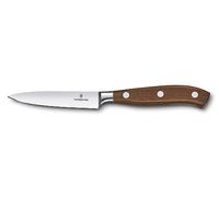 Victorinox Grand Maitre, Coltello Professionale da Ufficio, Lama Affilata, Affilatura Diritta, 10 cm, Elegante Manico in Legno, Acciaio Inox, Marrone