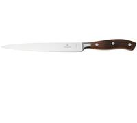Victorinox Grand Maitre, Coltello Professionale per Sfilettare, Affilatura Diritta, 20 cm, Elegante Manico in Legno, Acciaio Inox, Marrone