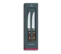 Victorinox Grand Maître Set 2 Coltelli da Bistecca Forgiati, 12 cm, Legno