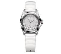 Victorinox I.N.O.X 242027 - Orologio automatico piccolo con quadrante bianco e cinturino in gomma, 32 mm