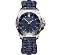 Victorinox I.N.O.X. V - Swiss Made analogico al quarzo in acciaio inox/gomma 241770, Blu, Bracciale