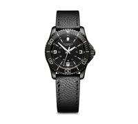 Victorinox Maverick Black Edition Women's Watch - Black Dial, Black Leather Strap (Model V241788)
