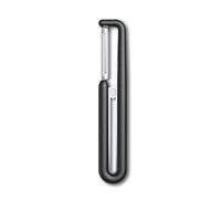 Victorinox Nova-I Pelapatate, Pelaverdure per Frutta e Verdura, Nero | Lama a bordo dritto a doppio taglio extra affilata, impugnatura in Tritan, lavabile in lavastoviglie, Swiss Made