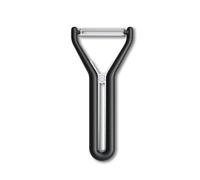 Victorinox Pelapatate Nova-Y, Pelaverdure Universale, per Frutta e Verdura, Bordo Dritto, Doppio Taglio, Extra Affilato, Swiss Made, Nero