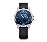 Victorinox Orologio Uomo Alliance Ø 40 mm, Swiss Made, Quarzo Analogico, Impermeabile fino a 100 m, Vetro Zaffiro, Cinturino in Pelle, Blu/Nero