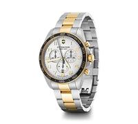 Victorinox Orologio Uomo FieldForce Classic Chrono Ø 42 mm, Swiss Made, Quarzo Analogico, Impermeabile fino a 100 m, Bracciale Inox, Grigio/Argento/Oro