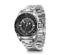 Victorinox Orologio Uomo Journey 1884, Ø 43 mm, Swiss Made, Automatico, Impermeabile fino a 200 m, Vetro Zaffiro, Bracciale Inox, Nero/Argento