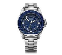 Victorinox Orologio Uomo Journey 1884 Ø 43 mm, Swiss Made, Automatico, Impermeabile fino a 200 m, Vetro Zaffiro, Bracciale Inox, Blu/Argento