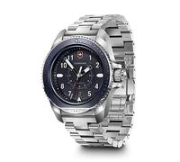 Victorinox Orologio Uomo Journey 1884 Ø 43 mm, Swiss Made, Quarzo Analogico, Impermeabile fino a 200 m, Bracciale Inox, Blu/Argento