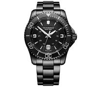 Victorinox Orologio Uomo Maverick Black Edition Ø 43 mm, Swiss Made, Quarzo Analogico, Impermeabile fino a 100 m, Bracciale Inox, Nero