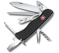 Victorinox, Outrider, Coltello Svizzero, Originale, Multiuso, Campeggio, 14 Funzioni, Lama, grande, Apriscatole, Bloccabile, Nero