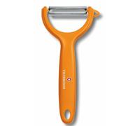 Victorinox, pela-verdure per pomodori e kiwi con lama seghettata in acciaio inox a doppio taglio, arancione