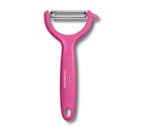 Victorinox, pelapatate universale con lama a pendolo, seghettata, doppio taglio, acciaio inox, fucsia