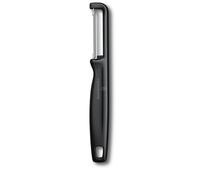 Victorinox Pelapatate Iota, Pelaverdure Universale, per Frutta e Verdura, Bordo Dritto, Doppio Taglio, Extra Affilato, Swiss Made, Nero