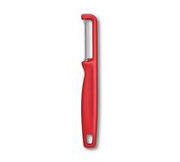 Victorinox Pelapatate Iota, Pelaverdure Universale, per Frutta e Verdura, Bordo Seghettato, Doppio Taglio, Extra Affilato, Swiss Made, Rosso
