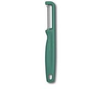 Victorinox Pelapatate Iota, Pelaverdure Universale, per Frutta e Verdura, Bordo Seghettato, Doppio Taglio, Extra Affilato, Swiss Made, Verde