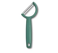 Victorinox Pelapatate Rho, Pelaverdure Universale, per Frutta e Verdura, Bordo Dritto Singolo, Extra Affilato, Swiss Made, Verde