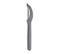 Victorinox Pelapatate universale con lama a pendolo per frutta e verdura, extra affilata, lama seghettata, doppio taglio, prodotto in Svizzera, colore: grigio freddo