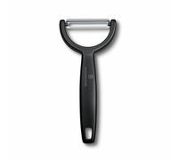 Victorinox Pelapatate Ypso, Pelaverdure Universale, per Frutta e Verdura, Bordo Seghettato, Doppio Taglio, Extra Affilato, Swiss Made, Nero